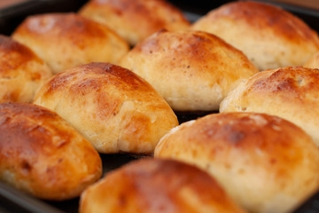 Fresh delicious homemade cakes (pirozhki)