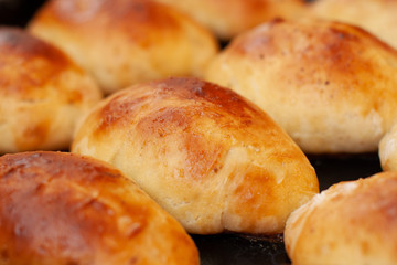 Fresh delicious homemade cakes (pirozhki)