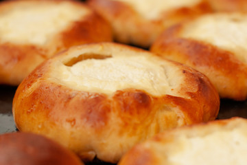 Fresh delicious homemade cakes (vatrushki)