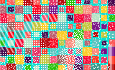 Colorful mempis design background