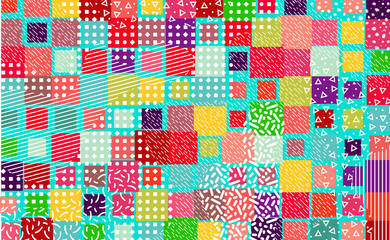 Fototapeta premium Colorful mempis design background