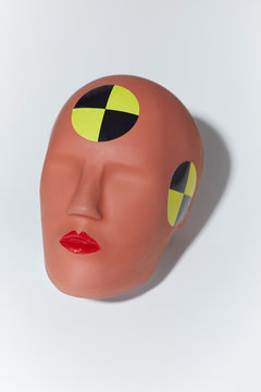 Crash Test Dummy Wearing Lipstick