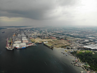 Aerial view of Pasir Gudang, Johor Port
