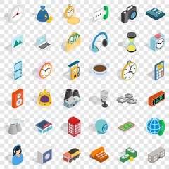 Fototapeta na wymiar Email icons set. Isometric style of 36 email vector icons for web for any design