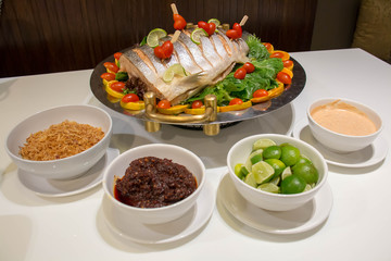 A salmon cuisine for lunch