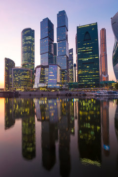 Moscow-city skyline, Moscow, Russia