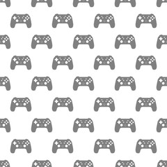 seamless pattern cloud gaming controller with white background © creativeoo