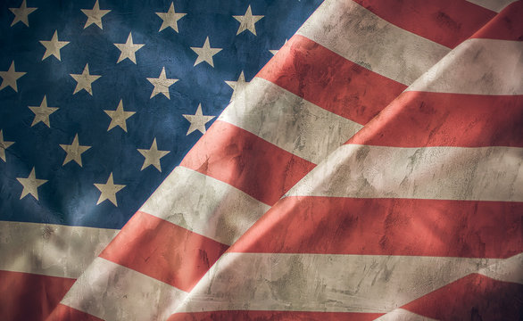 Grunge texture of American flage