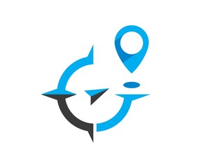 Location point Logo vector illustration