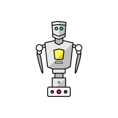Obraz na płótnie Canvas Friendly cartoon robot 