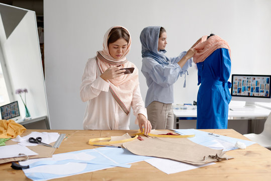 Women carrying business of Muslim fashion atelier