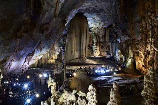 Paradise cave with available light long exposure shot.