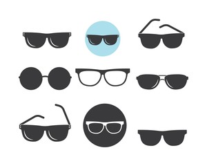 sunglasses logo icon vector illustration design