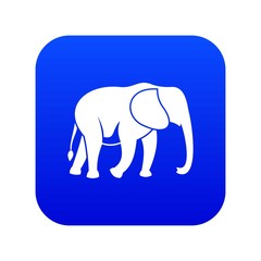 Wild elephant icon digital blue for any design isolated on white vector illustration