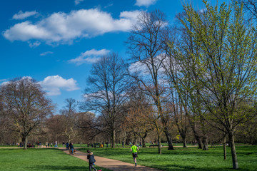 People come to relax at Hyde Park on a nice day.