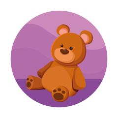 teddy bear toy icon cartoon