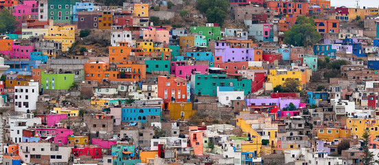 Colorful neighborhood in Guanajuato, Mexico