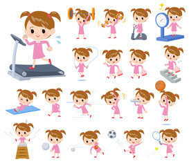 Pink clothing girl_exercise