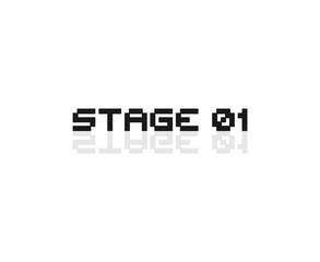 Stage 01 retro video game message
