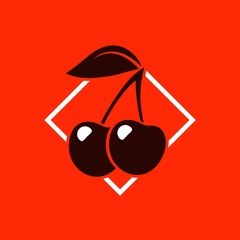 Nice design of cherry icon