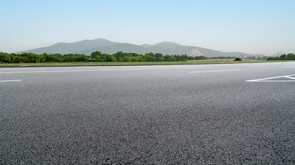 Road Pavement and Natural Landscape of Landscape..