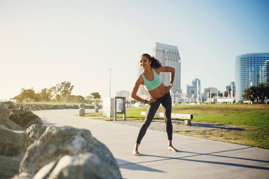 Girl Stretching in Sunshine