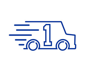 transport truck flat illustration