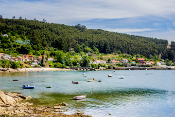 boats in the galician bay