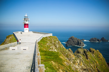 Fototapeta na wymiar lighthouse on coast of Galicia Spain