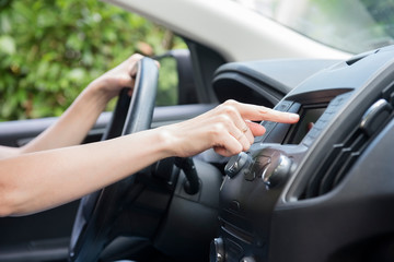 Touch screen in car