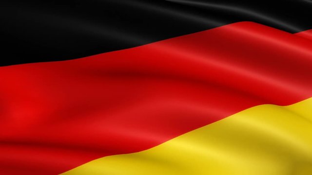 german flag waving in wind