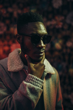 Cool black guy with sunglasses