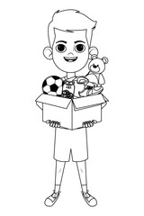 little kid avatar cartoon character black and white