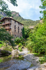 View of the bridge and the Beget stream