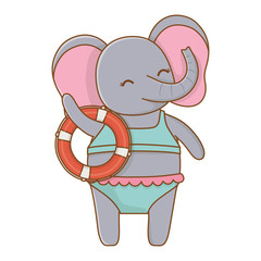 cute animal enjoying summer vacations