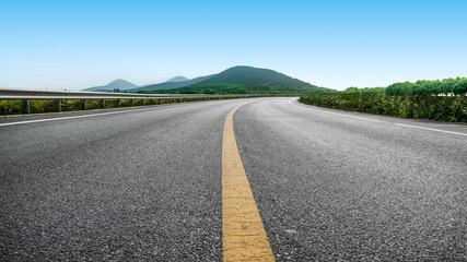 Fototapeta premium Road Pavement and Natural Landscape of Landscape..