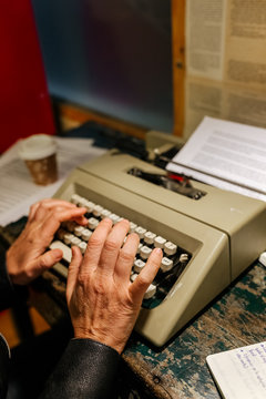 Female writer working
