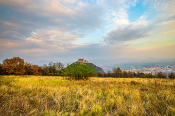 Autumn view near Deva citadel, Romania