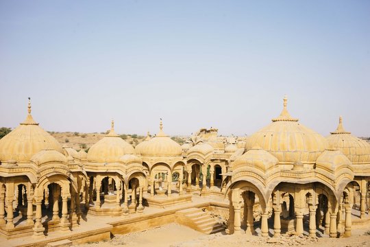 Domes of Royal Cenotaphs at Bada Bagh, Jaisalmer