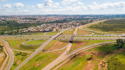 Fototapeta na wymiar A view of Vicente Pires city in Brazil