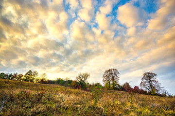 Autumn view near Deva citadel, Romania