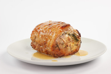 rollata arrosto di lonza di maiale con frittata