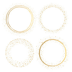 Set of Golden Round Frames with Dots