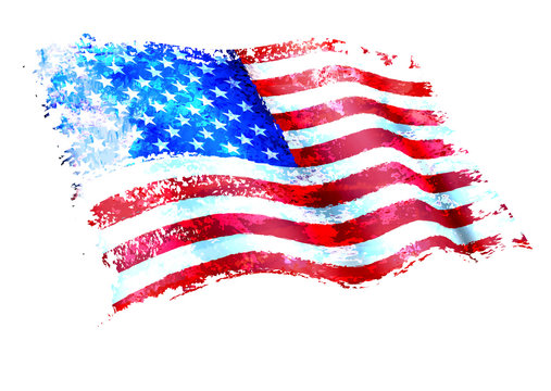 Stars & Stripes American Flag Painting