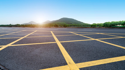 Road Pavement and Natural Landscape of Landscape..