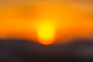 Clouds at the sunset in autumn season