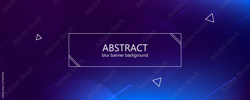 Poster Abstract banner with gradient shapes 