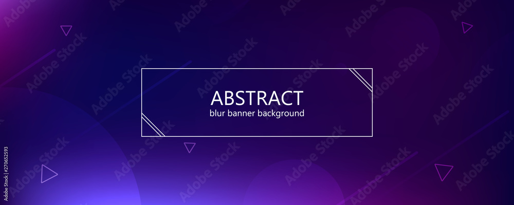 Poster Abstract banner with gradient shapes 