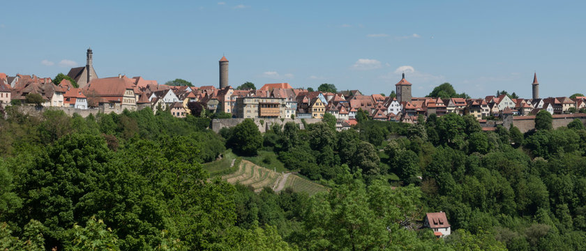 Panorama Of City Rothenburg, Germany