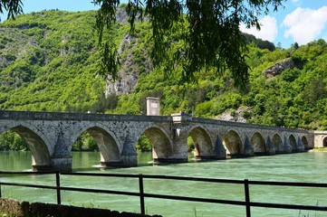 old stone bridge on the river